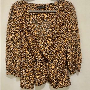 Zara TRF Leopard Blouse